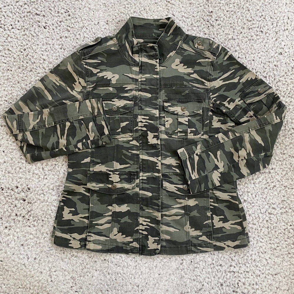 Kensie Camouflage Jean Jacket